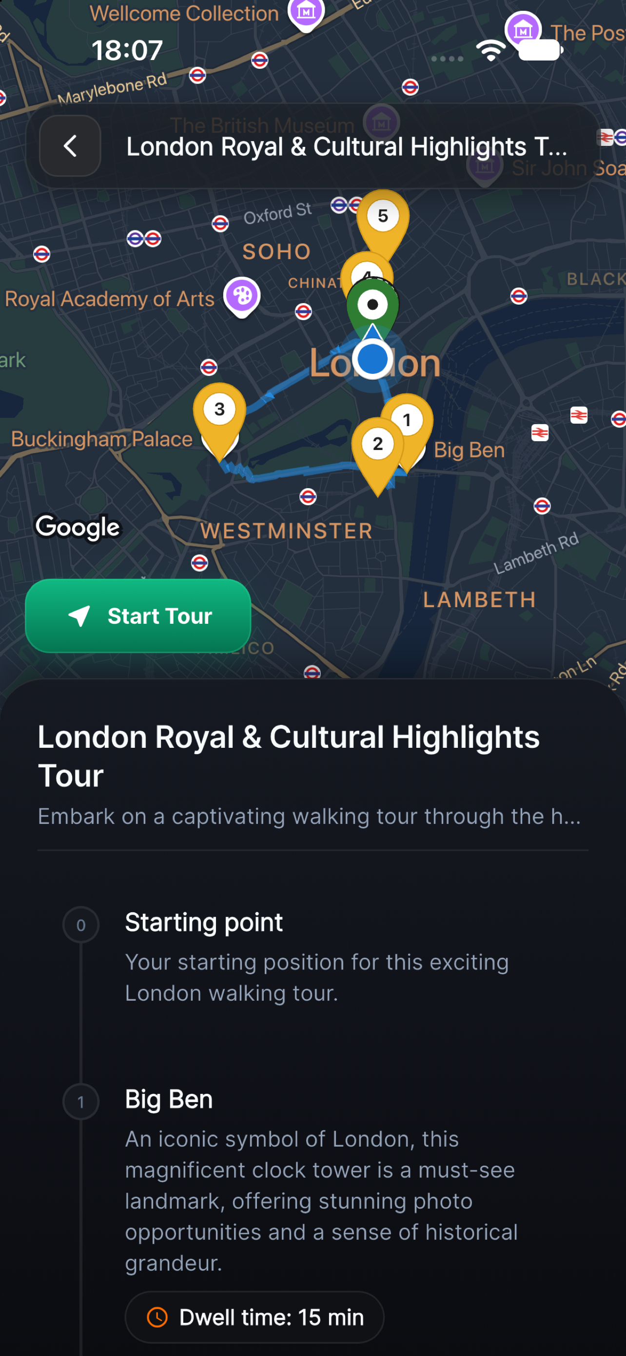 Lookie Interactive Map Navigation Screen
